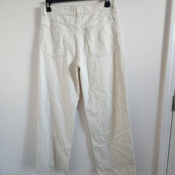 Madewell Women's Low-Slung Baggy Pinstripe Jeans W28 Full‎ Length Inseam - Picture 5 of 6
